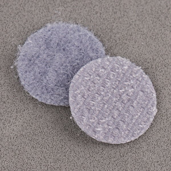 Липучка на клеевой основе Круг (набор 55 шт) размер 1 шт 1.5 x 1.5 см, серый 4296212