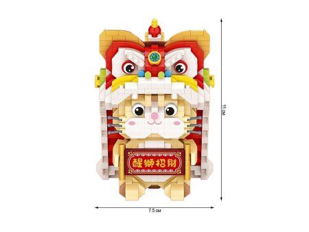 Конструктор LOZ "Кот в китайском новогоднем костюме" IT-9258_MK