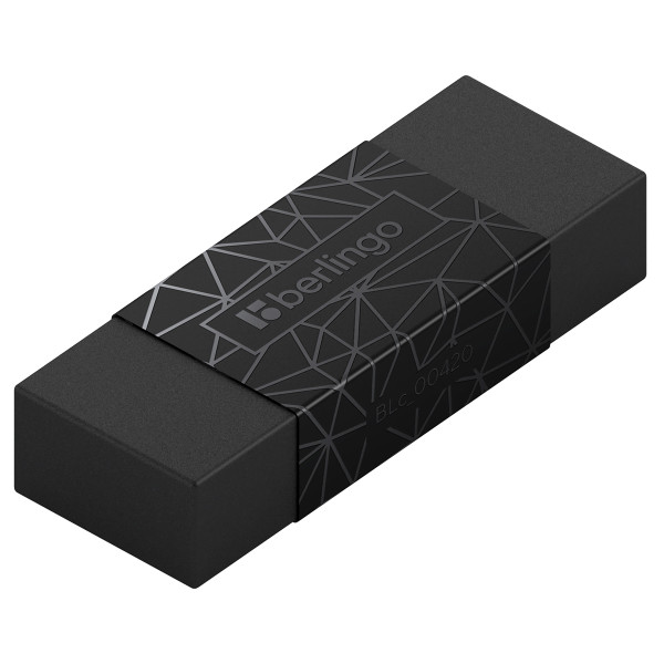 Ластик Berlingo "DoubleBlack", прямоугольный 50 x 18 x 10 мм RE-BLc_00420