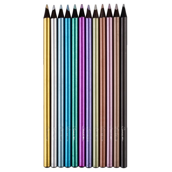 Набор цветных карандашей СОНЕТ металлик 12 цв черное дерево NP-131411234