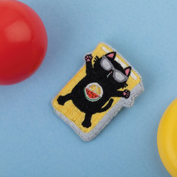 Набор для вышивания PANNA Живая картина. Брошь. Котик на отдыхе" 4 х 5 см JK-2341