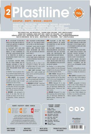 Пластилин скульптурный PLASTILINE 750 г, 50-мягкий, темно-серый RH-7750T