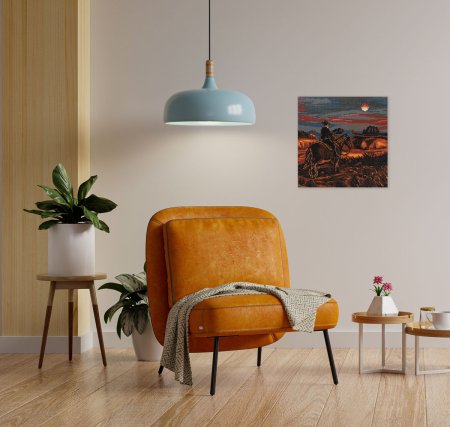 Кристальная (алмазная) мозаика ФРЕЯ на подрамнике "Ковбой" 30 х 30 см ALPD-246