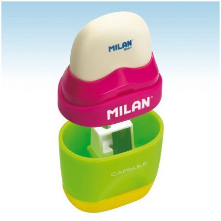 Ластик-точилка MILAN Capsule Mix, контейнер ассорти ML-4709624 Ластик-точилка MILAN Capsule Mix, контейнер ассорти ML-4709624
