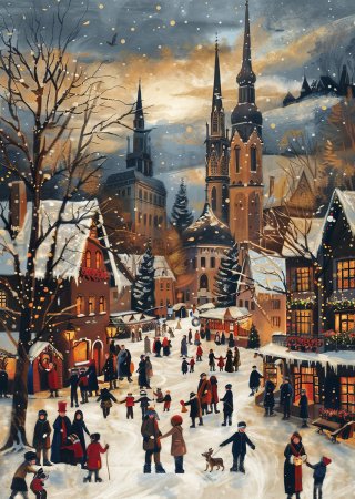 Пазл 1000 элементов ФРЕЯ "Зимние гуляния" PZL-1000/57