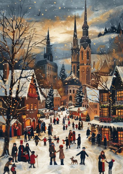 Пазл 1000 элементов ФРЕЯ "Зимние гуляния" PZL-1000/57