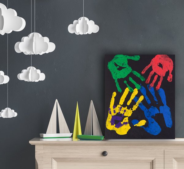 Набор для раскрашивания с красками ФРЕЯ 20 х 25 см "Отпечатки рук семьи" SLPR-003