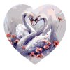 Картина по номерам на фигурном холсте ТРИ СОВЫ "Лебединая верность" форма сердце, с акриловыми красками и кистями RE-FCF30_00004