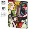 Тетрадь на кольцах 80л. A5 ЛАЙТ, кожзам, Greenwich Line "Pablo Picasso. Girl before a Mirror" тон. блок RE-Nr4A5_43423