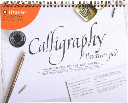 Альбом-тренажер для каллиграфии BRAUSE Calligraphy Practice Pad A4 85 г/м2 50 л, на гребне RH-96450B