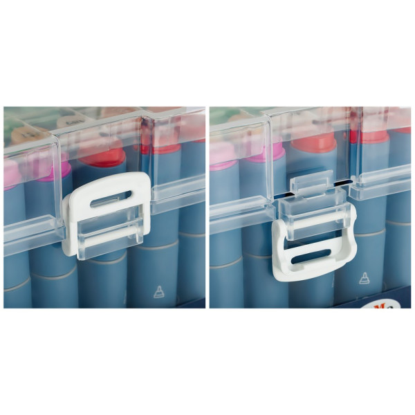 Набор двусторонних маркеров для скетчинга ГАММА "Студия" 48 цв, основные цвета, пуля/скошен, пласт.кейс RE-1204P_48