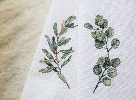 Набор для вышивания PANNA Веточка эвкалипта 21 х 30 см C-7296
