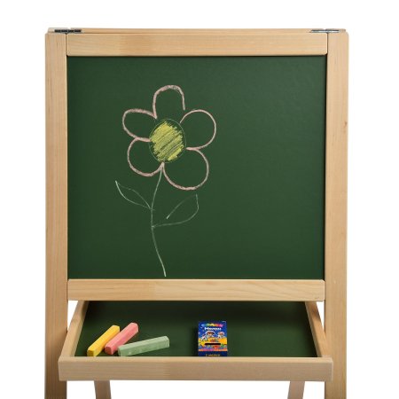 Доска-мольберт двусторонняя меловая/магнитно-маркерная, напольная KOR-02266