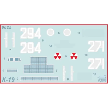 Сборная модель: Подводная лодка "К-19" З-9025