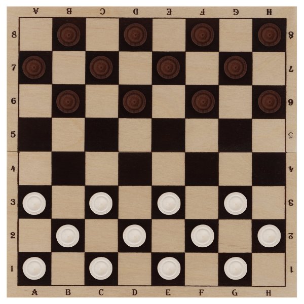 Шашки ТРИ СОВЫ деревянные с деревянной доской 29 x 29 см RE-НИ_46629
