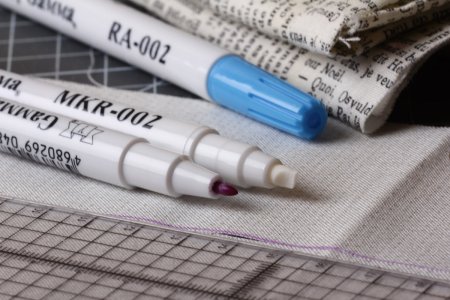 Маркер двухсторонний смывающийся для ткани GAMMA голубой RA-002