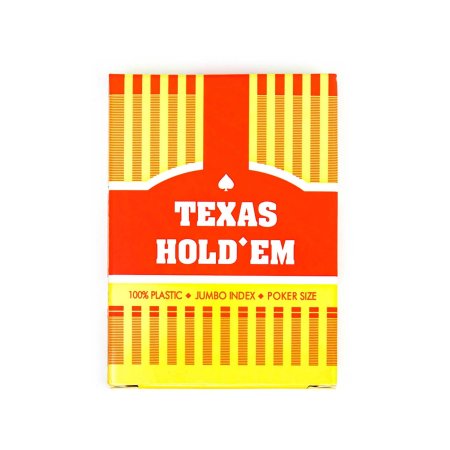 Карты игральные пластиковые 54 шт, 32 мкм, 9 x 6.6 см, красная рубашка SIM-5134953