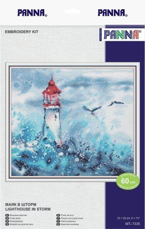 Набор для вышивания PANNA Маяк в шторм 23 х 20 см MT-7335