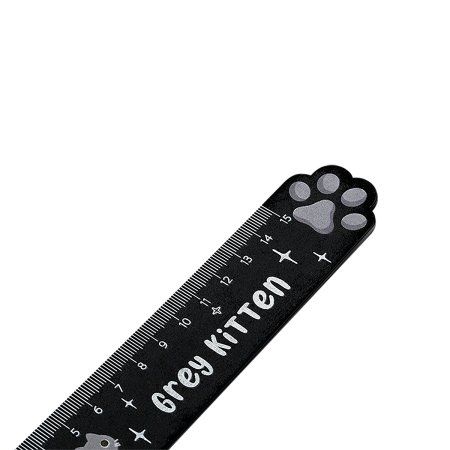 Линейка 15 см MESHU "Paw" деревянная, ассорти, европодвес RE-MS_59669