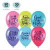 Воздушные шары MESHU 50 шт М12/30 см "Warm wishes" пастель, ассорти RE-MS_45241