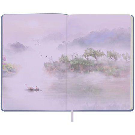 Записная книжка А5 80л. Greenwich Line "Sakura. Shadoof" ЛАЙТ, кожзам, с резинкой, тиснение фольгой, блок в линию RE-NA5_51398