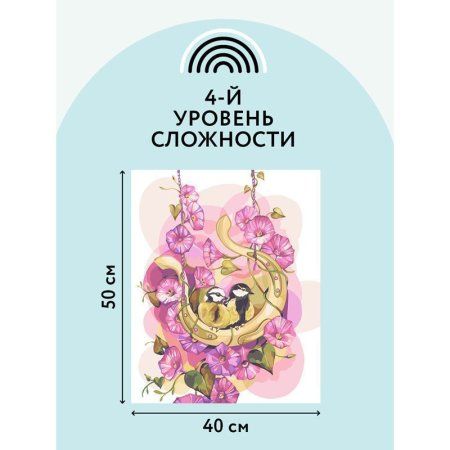 Картина по номерам на холсте ТРИ СОВЫ "Цветочная песня" 40 x 50 см, краски, кисть RE-КХ_44200