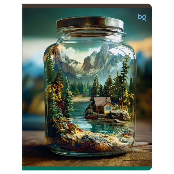 Тетрадь 48л. A5 клетка BG "Флорариум" блестки RE-Т5ск48_бл_08520