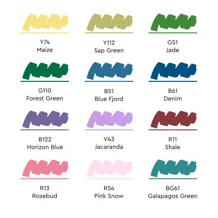 Набор маркеров SKETCHMARKER Basic 7 12 шт + сумка органайзер MPSM-12BAS7