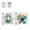 Скетчбук для акварели 20л. 190 x 190 мм ArtSpace "Tropical Bird" 180 г/м2, на гребне RE-Сак20грг_38350