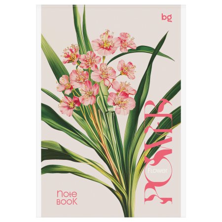 Блокнот A5 80л. BG "Цветы" на скрепке RE-Б5ск80_09436