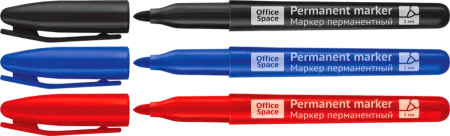 Маркер перманентный OfficeSpace 1 мм, пулевидный