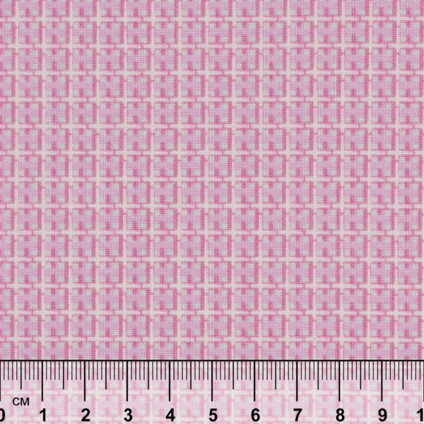 Ткань для пэчворка PEPPY БАБУШКИН СУНДУЧОК 50 x 55 см 140 ± 5 г/м2 100% хлопок БС-27 клетка ярко-розовый