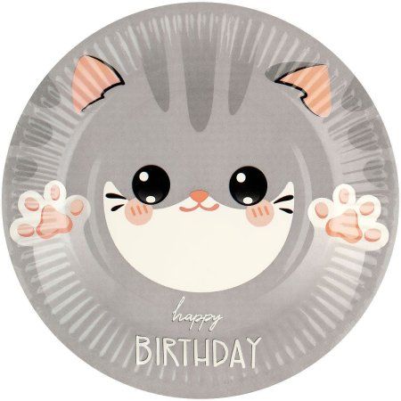Тарелки бумажные MESHU "Kitten" 18 см, 6 шт RE-MS_55432
