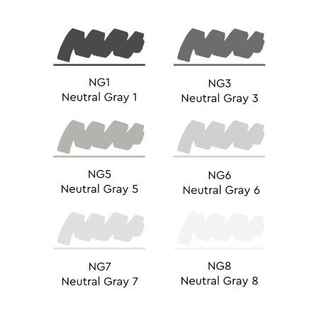 Набор маркеров SKETCHMARKER Neutral Gray 6 шт + коробка MPSM-6NTGR Набор маркеров SKETCHMARKER Neutral Gray 6 шт + коробка MPSM-6NTGR