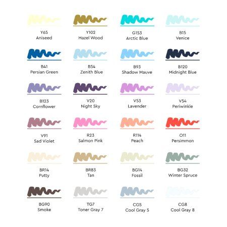 Набор маркеров SKETCHMARKER Brush Manga Set 24 шт Манга + сумка органайзер MPSMB-24MANG