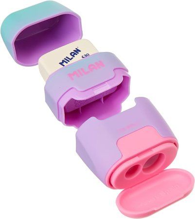 Ластик-точилка MILAN Compact Sunset, контейнер ассорти ML-4721116