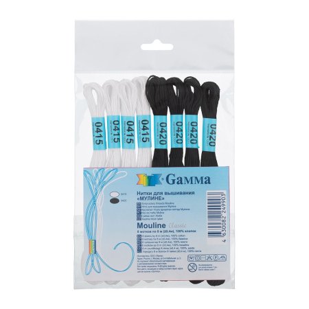 Набор мулине GAMMA "Mouline" 100% хлопок 8 x 8 м Classic MGM-990