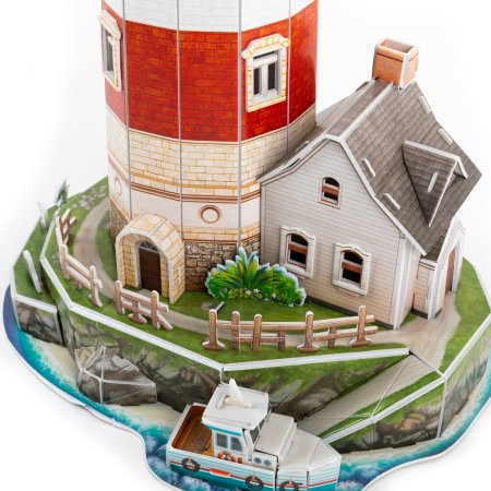 ЗD пазл REZARK Серия "Архитектура" Приморский маяк, 72 элемент, с LED подсветкой, пенополистирол RAZ-013