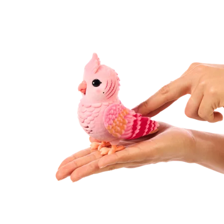 Игрушка интерактивная Moose "Попугайчик Корелла в клетке" розовый UT-26692