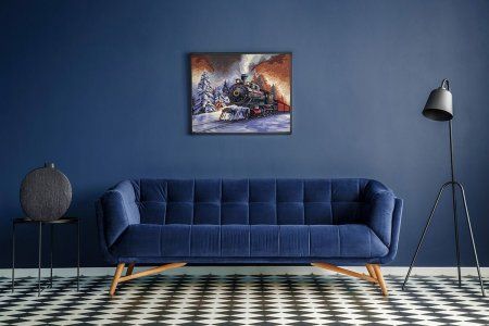 Набор для раскрашивания по номерам (холст на подрамнике) ФРЕЯ 50 х 40 см "Новогодний экспресс" PNB/PL-181