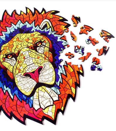 Деревянный пазл с двухслойной крышкой Лев XL (2022) MAGZ211-2