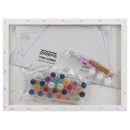 Картина по номерам на холсте с глиттером ТРИ СОВЫ "Лиса с цветами" 30 x 40 см с акриловыми красками и кистями RE-КХг3040_57059 Картина по номерам на холсте с глиттером ТРИ СОВЫ "Лиса с цветами" 30 x 40 см с акриловыми красками и кистями RE-КХг3040_57059