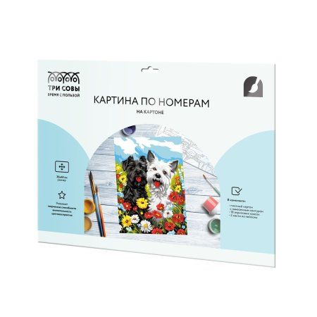 Картина по номерам на картоне ТРИ СОВЫ "Четвероногие друзья" 30 x 40 см, краски и кисть RE-KK3040_00007