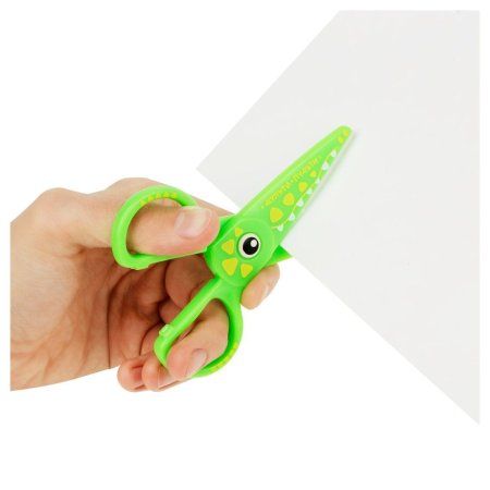 Ножницы детские пластиковые Мульти-Пульти "Приключения Енота, Крокодил" 12 см, зеленый RE-MS_49026