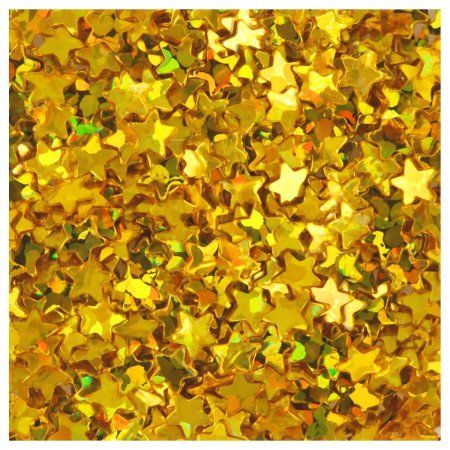 Декоративные блестки "звезды" Love2art 3 мм 5 г 4.5 мл № 15 под золото GLI-04-15