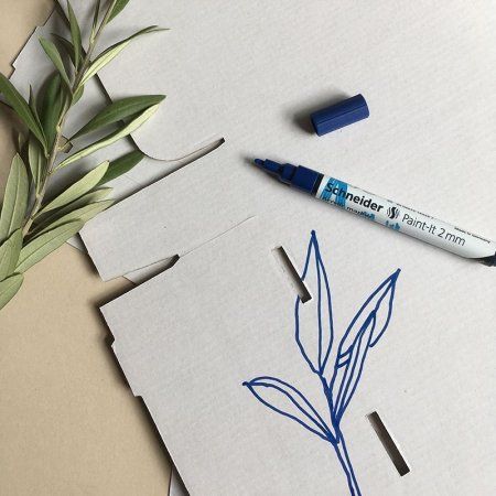 Маркер акриловый Schneider "Paint-It 310" 2 мм, пулевидный, синий RE-120103