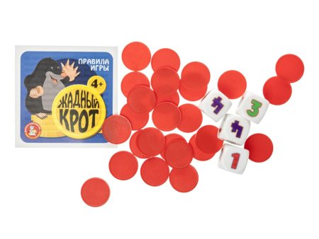 Настольная игра: Пластиковые кубики. Жадный крот (жестяная коробочка) MAG03562 Настольная игра: Пластиковые кубики. Жадный крот (жестяная коробочка) MAG03562