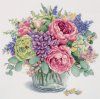 Набор для вышивания PANNA Золотая серия. Букет с пионами" 34.5 х 32 см C-7306