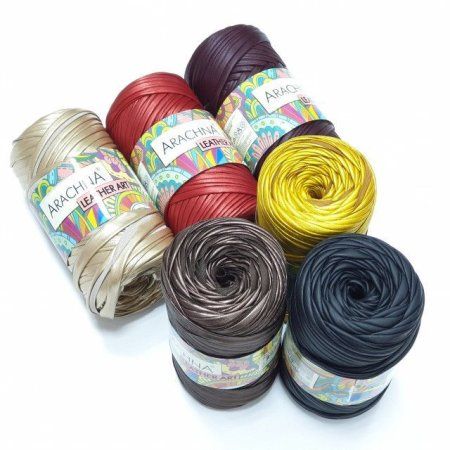 Пряжа ARACHNA Leather Art 100% полиэстер 1 x 160 ± 10 г 50 м Пряжа ARACHNA Leather Art 100% полиэстер 1 x 160 ± 10 г 50 м