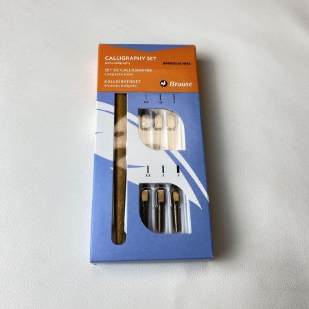 Набор для каллиграфии BRAUSE Calligraphy Set 6 перьев, деревянный держатель RH-141B